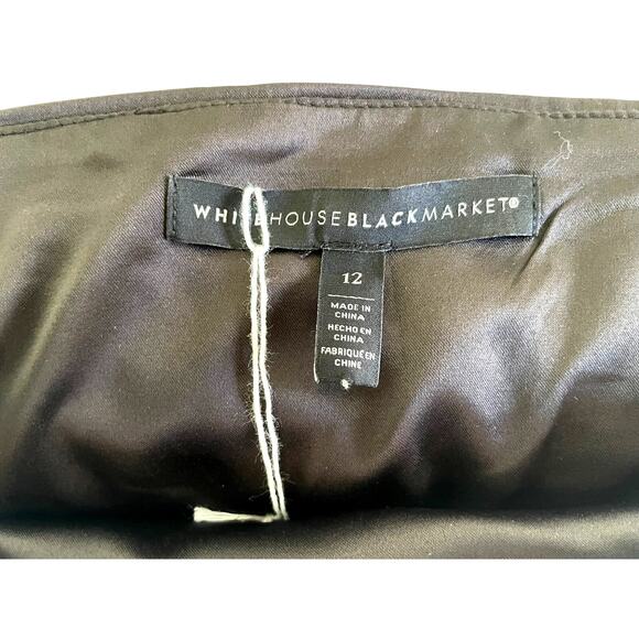 WHITE HOUSE BLACK MARKET LAYERED BLACK AND WHITE SKIRT, 12 - Picture 3 of 3